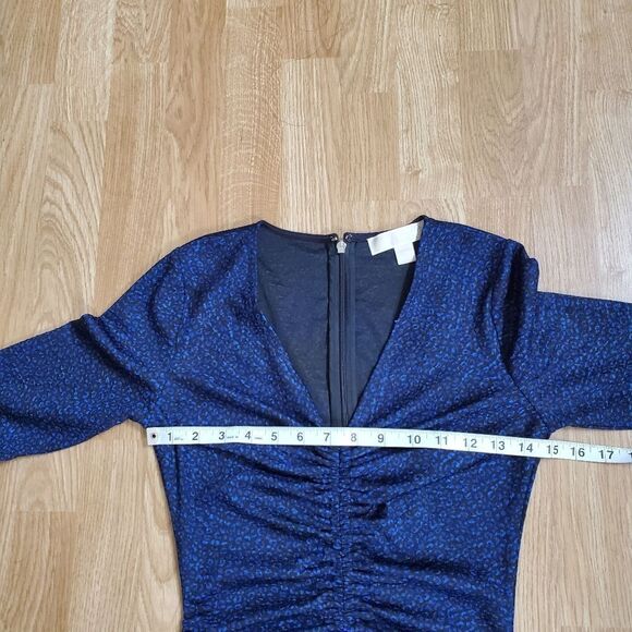 Michael Kors Ruched Leopard Print Dress -NEW - Picture 8 of 13